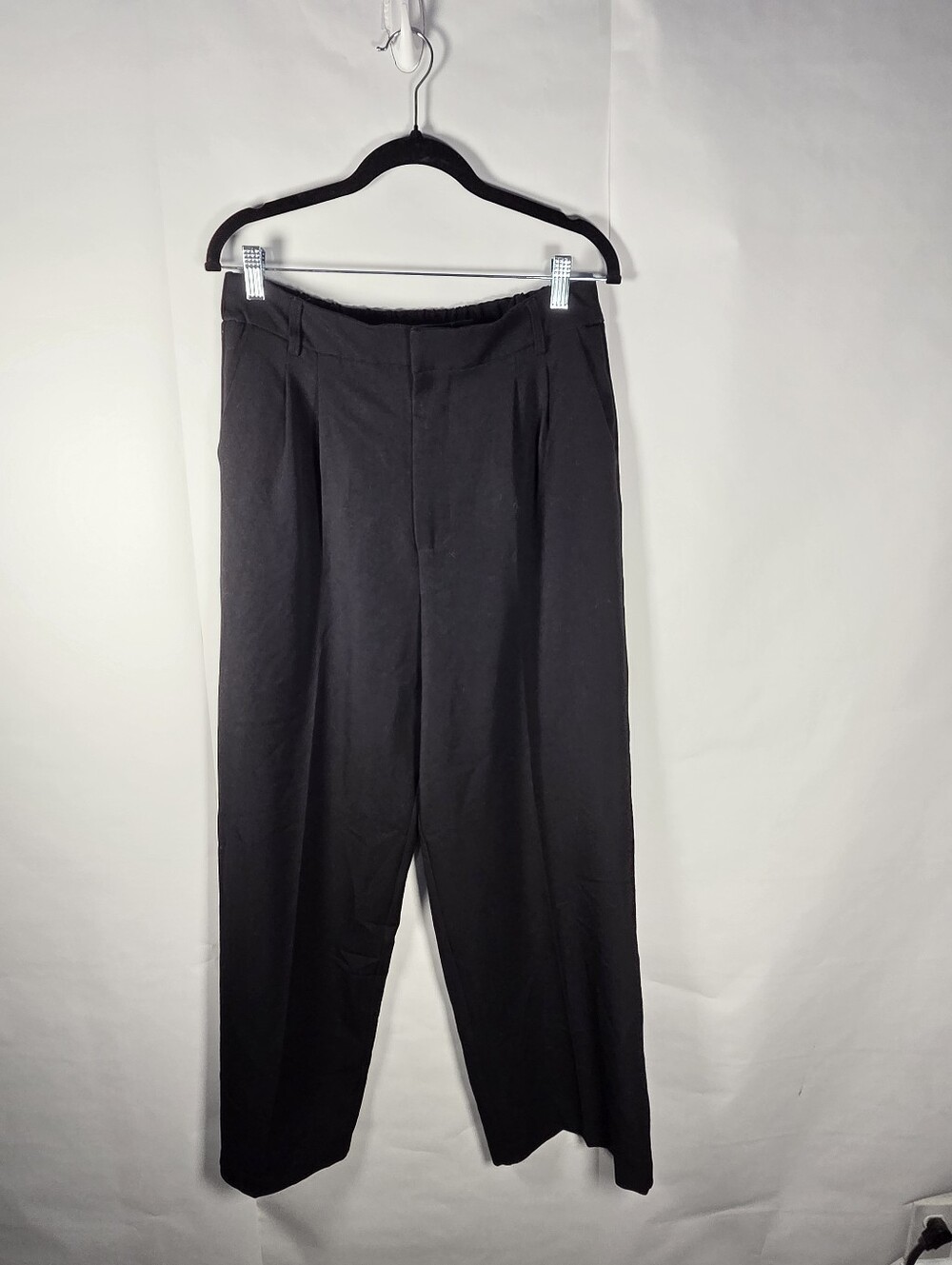 Steve Madden Black Women's Tailored Wide-Leg Trousers